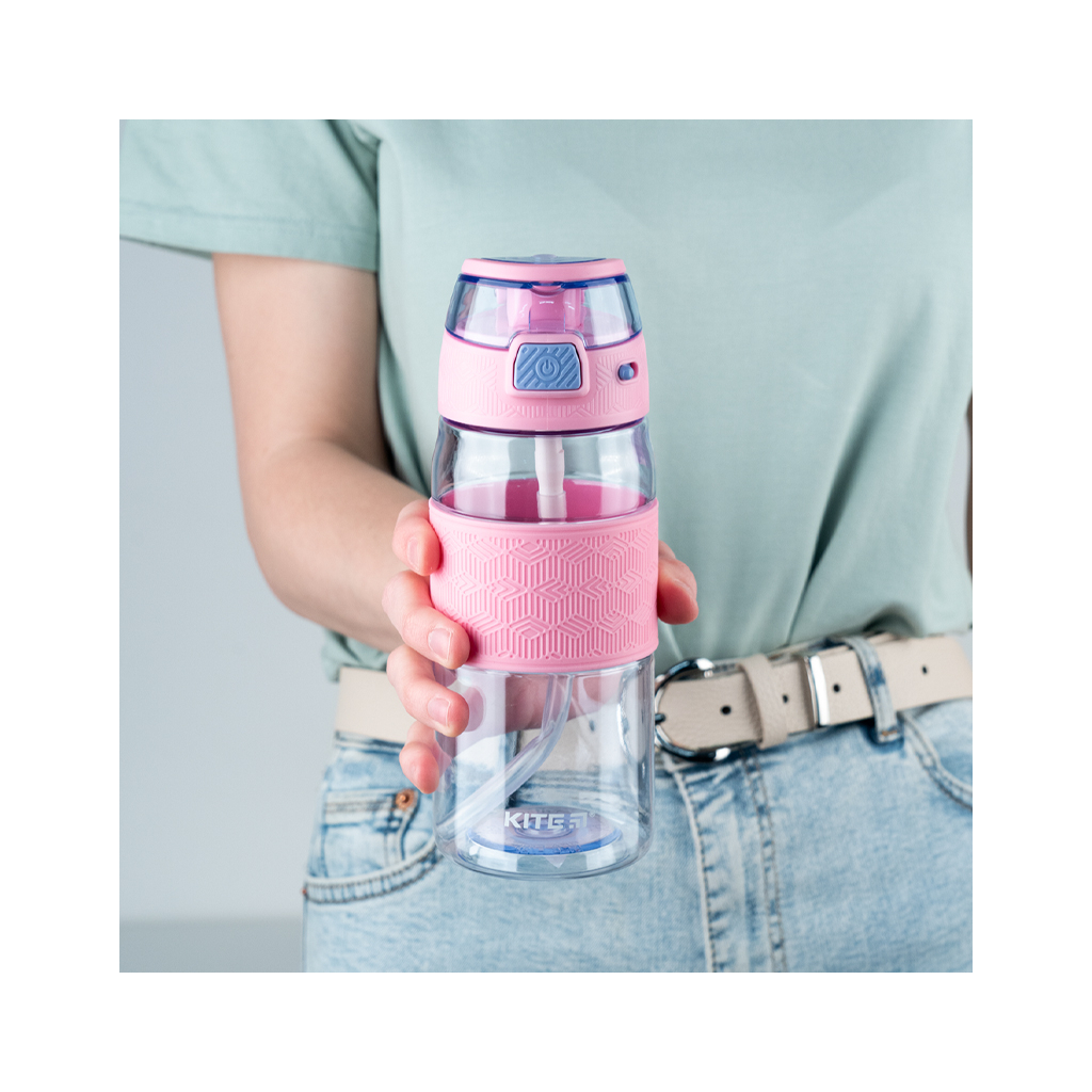 Поїльник-непроливайка Kite 600 мл, блакитно-рожева (K24-1201-3) - зображення 6