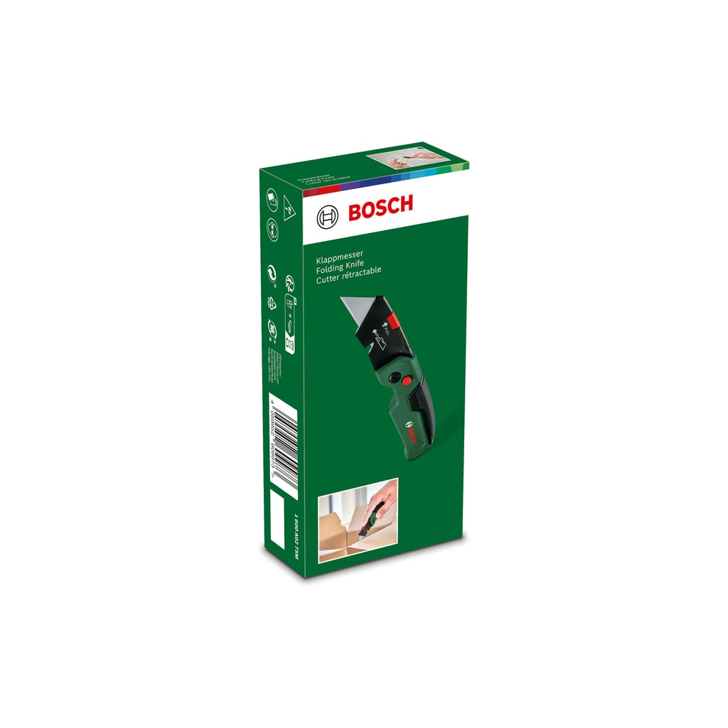 Ніж монтажний Bosch трапецієподібний складний, корпус пластик, 144мм (1.600.A02.75M) - зображення 9