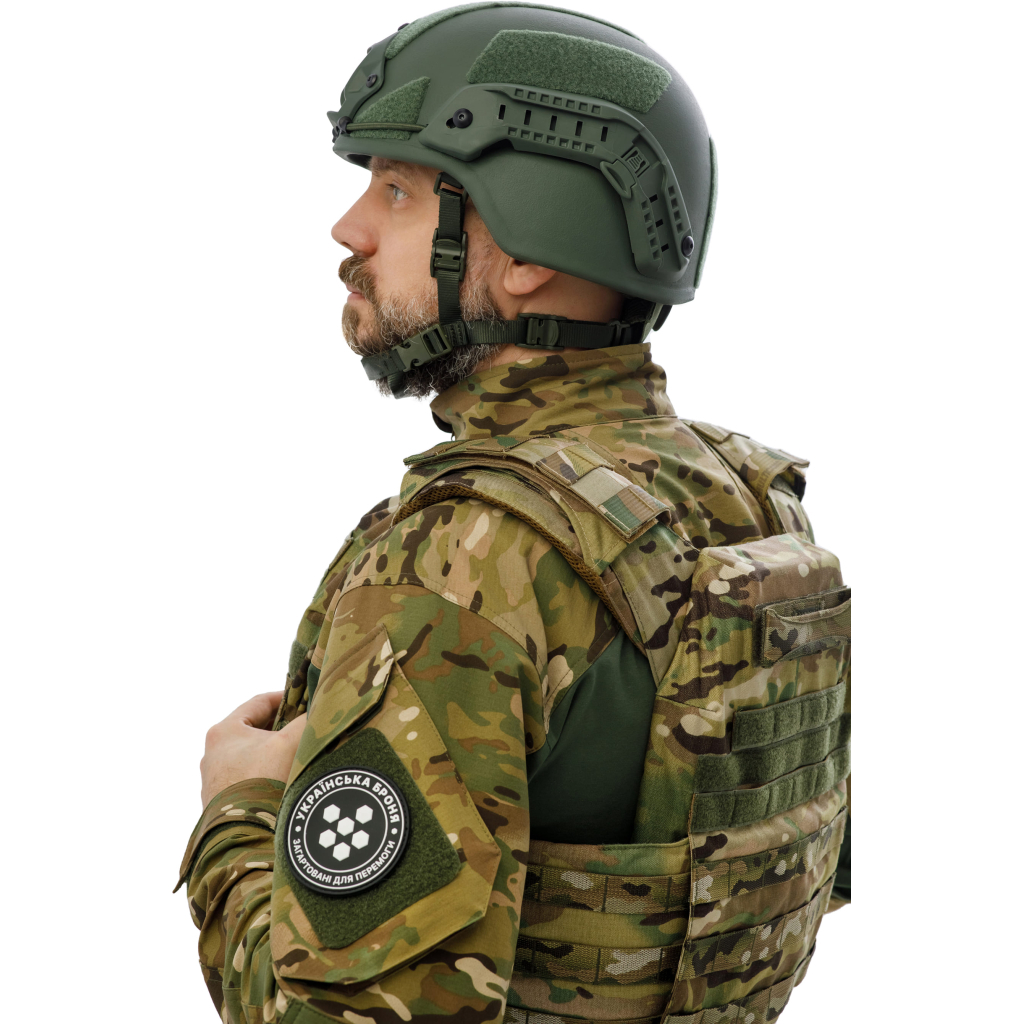 Шолом військовий Ukrainian Armor MICH Буйтур 1.0, розмір L, зелений (MICHLRG) - изображение 4