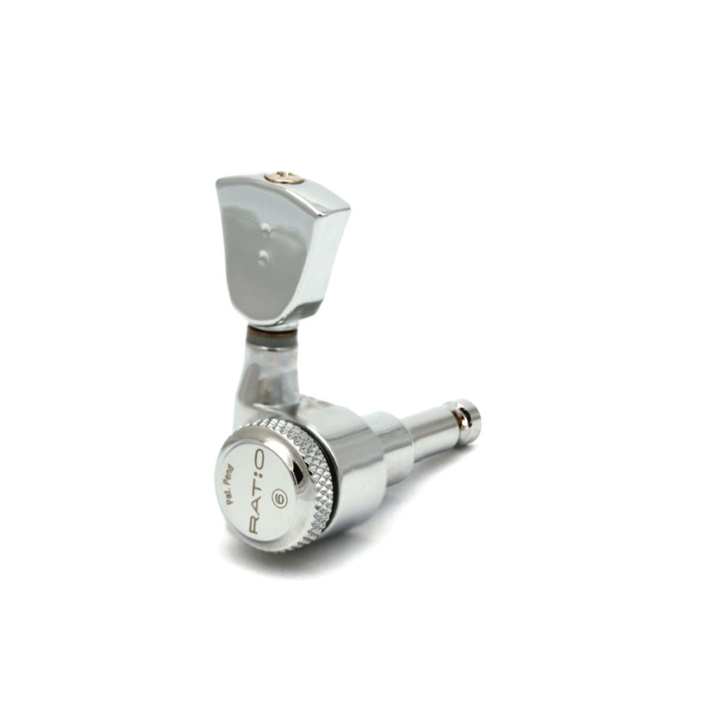 Кілки для гітари Graph Tech PRL-8441-C0 Acoustic Locking 3 + 3 Vintage Chrome (235528) - зображення 1