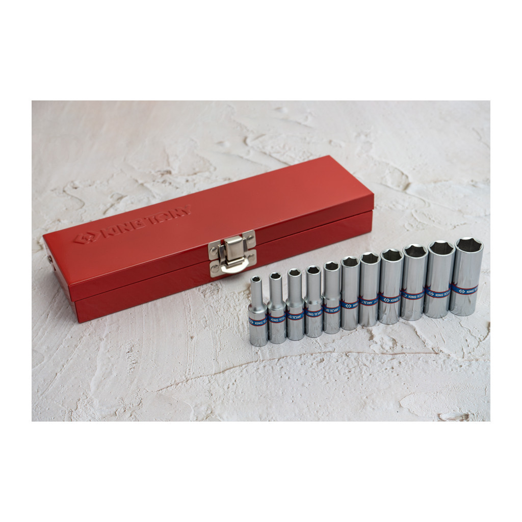 Набір головок KING TONY 1/4 " подовжених 11шт. (2511MR) - зображення 6