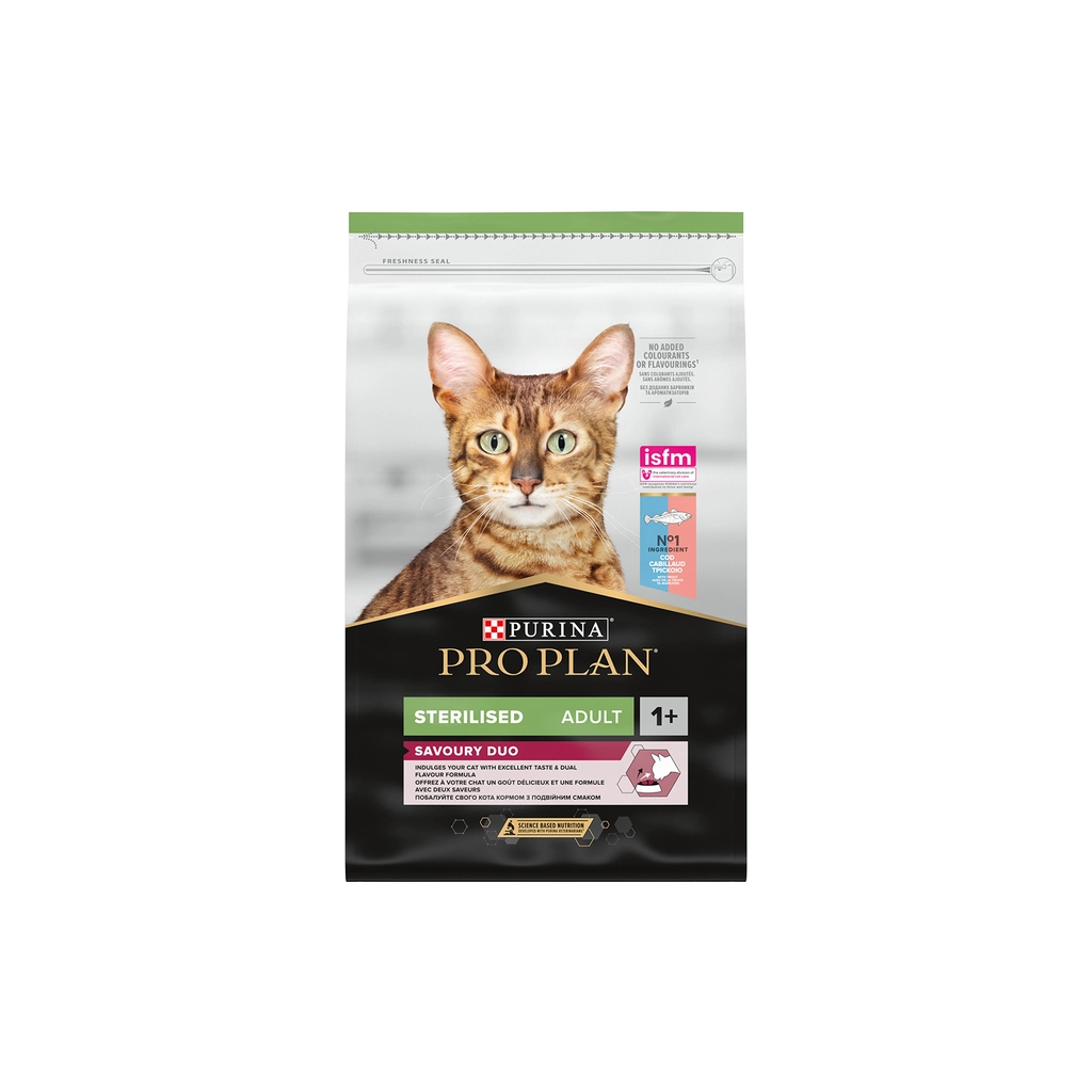 Сухий корм для кішок Purina Pro Plan Sterilised Adult 1+ Savoury Duo Після стерилізації З тріскою та фореллю 10 кг (7613036732697) - зображення 1