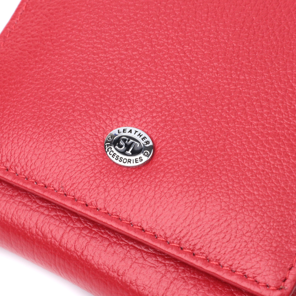 Гаманець ST Leather З натуральної шкіри Червоний (22710) - зображення 5