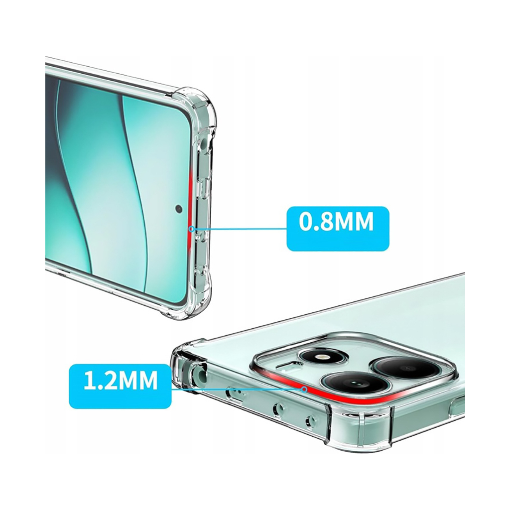 Чохол до мобільного телефона BeCover Anti-Shock Xiaomi Redmi Note 14 4G Clear (713035) - зображення 2