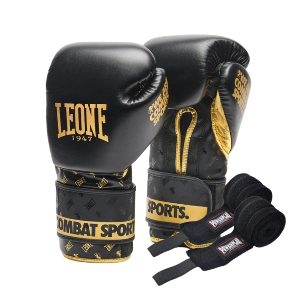 Боксерські рукавички Leone GN220 DNA Black 12 унцій (GN220_Black_12oz) - зображення 1