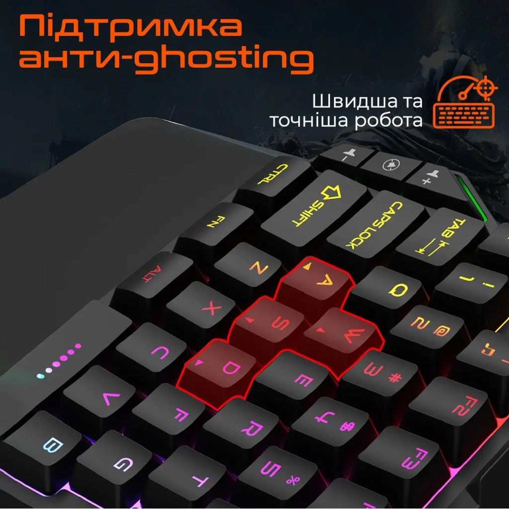 Клавіатура Meetion KB015 USB Black/Orange (MT-KB015-A) - зображення 4