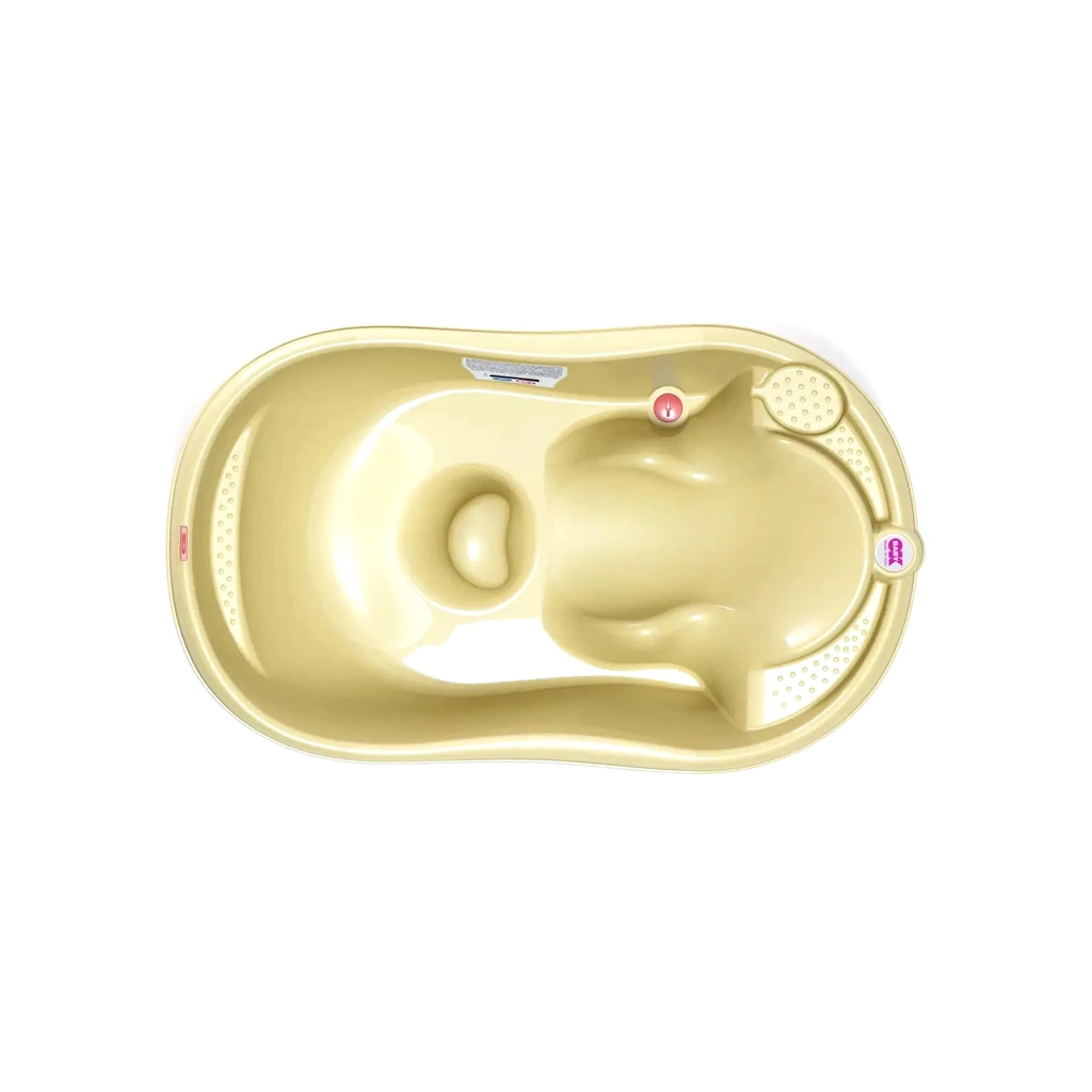 Ванночка Ok Baby Onda з анатомічною гіркою і термодатчиком, жовтий (38231300) - зображення 2