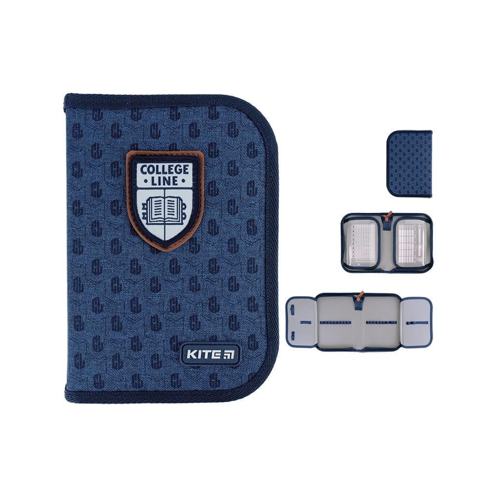 Пенал Kite College Line K24-622-2, 1 відділення, 2 відвороти (K24-622-2) - зображення 1