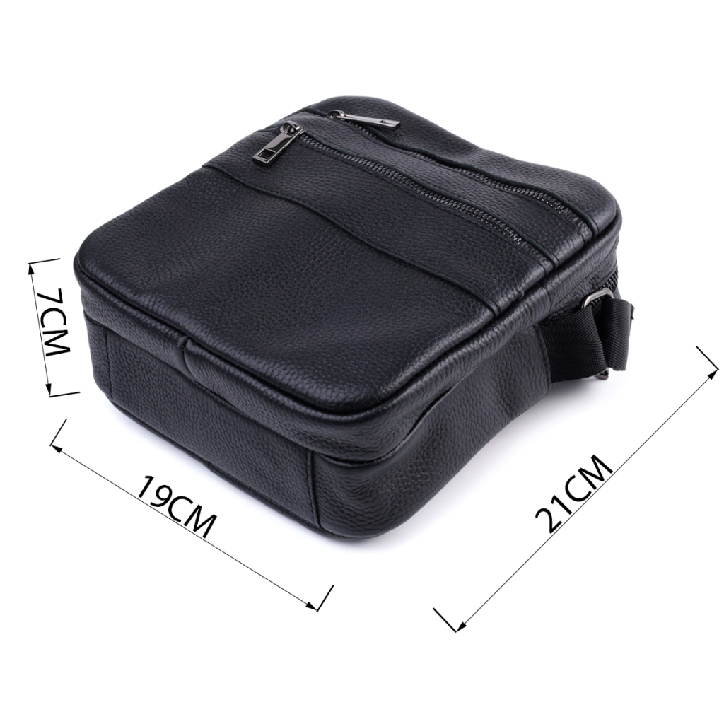 Сумка Shvigel З зернистої натуральної шкіри Чорна (22847) - зображення 3