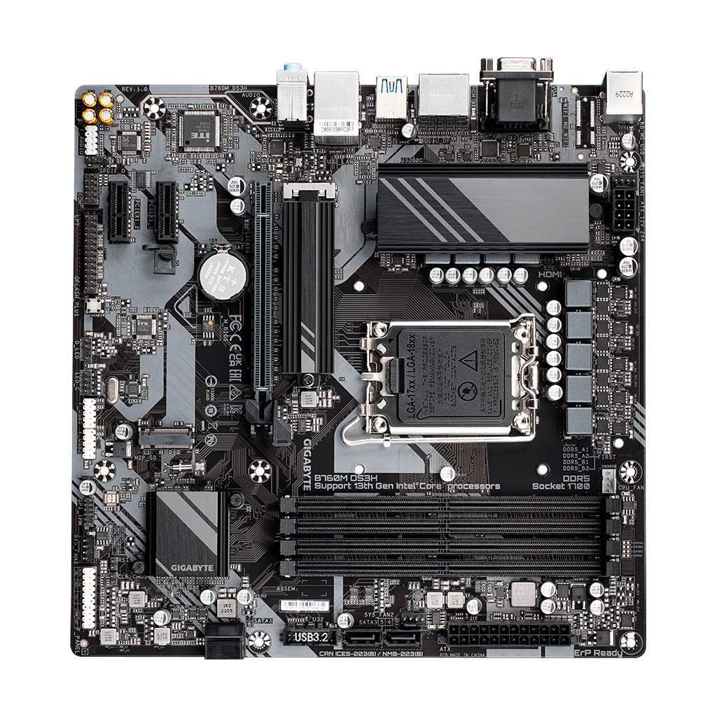 Материнська плата GIGABYTE B760M DS3H - зображення 5