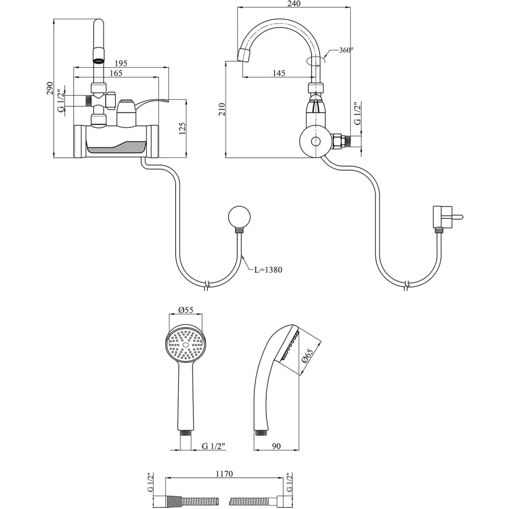 Проточний водонагрівач Kroner Volt-CW191WMDS (CV023249) - зображення 5