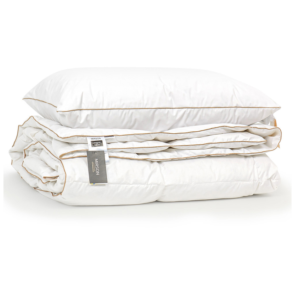 Ковдра MirSon набір пуховий Raffaello White Демі №2002 155x215 (2200001769199) - зображення 1