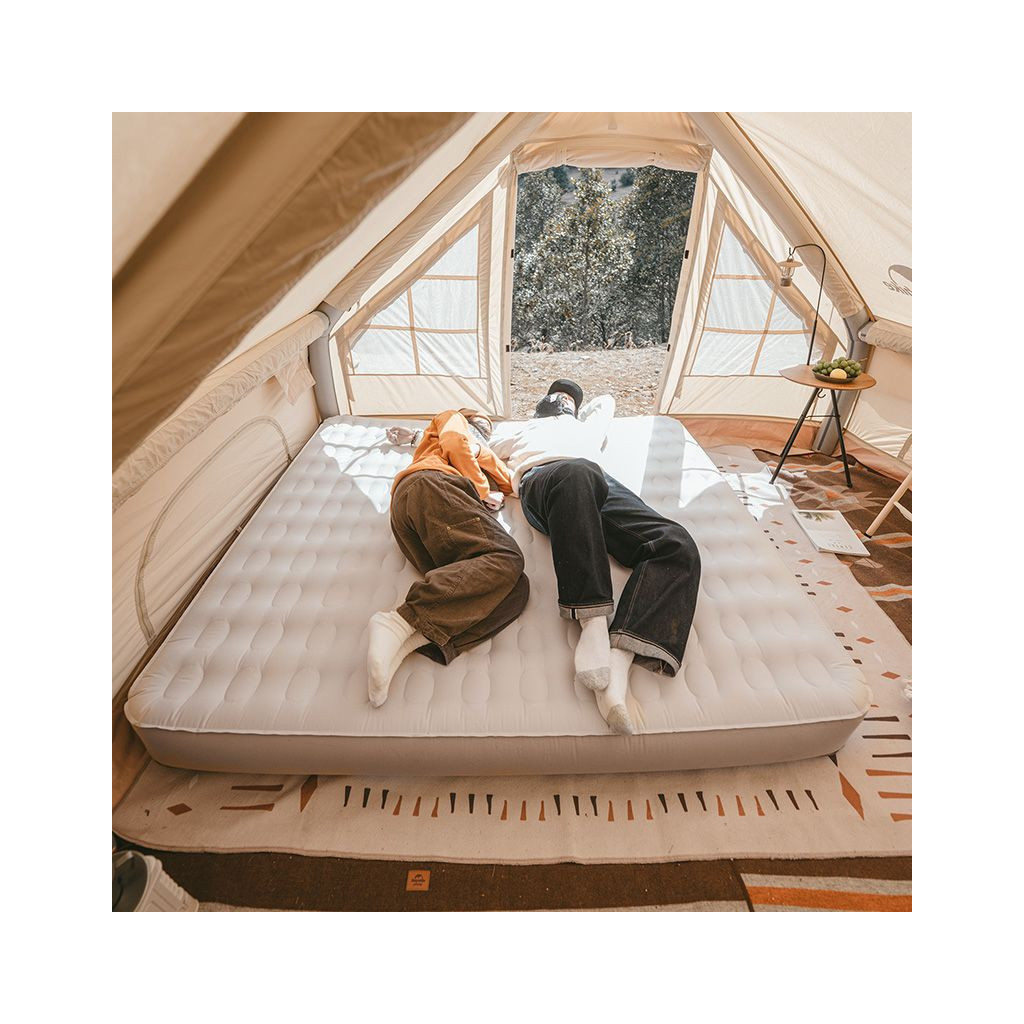 Матрац надувний Naturehike CNH22DZ024 з помпою 206 х 150 см бежевий (6975641886907) - зображення 3