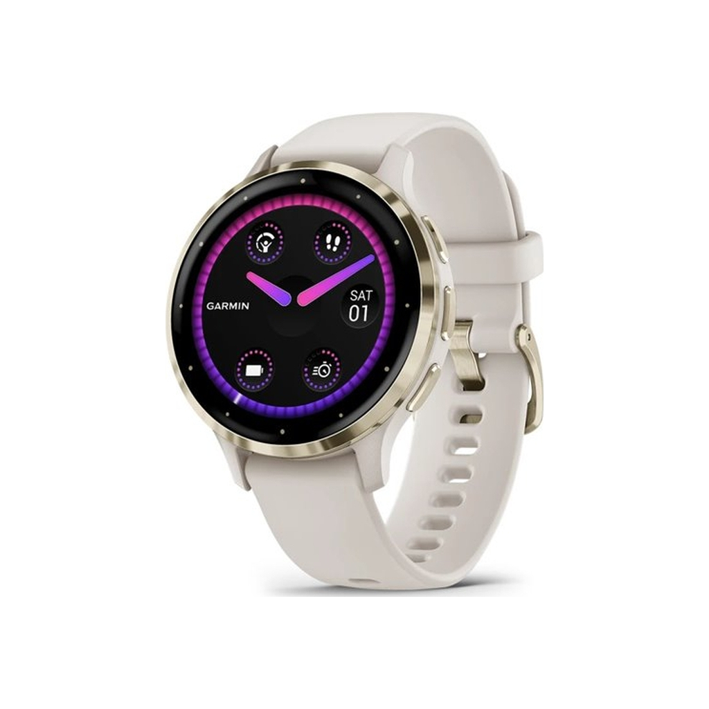 Смарт-годинник Garmin Venu 3S, Ivory + Soft Gold, GPS (010-02785-04) - зображення 1