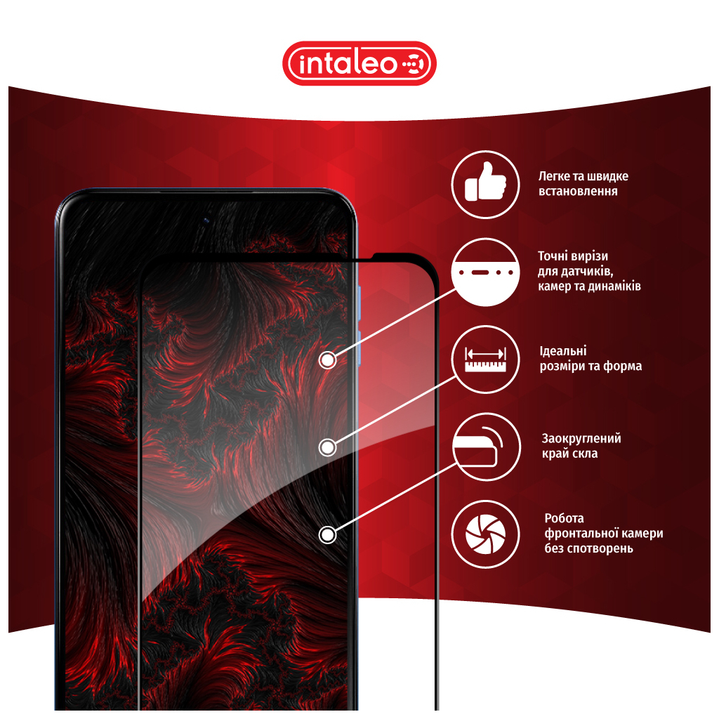Скло захисне Intaleo Full Glue Moto G54 Black (1283126582431) - зображення 3