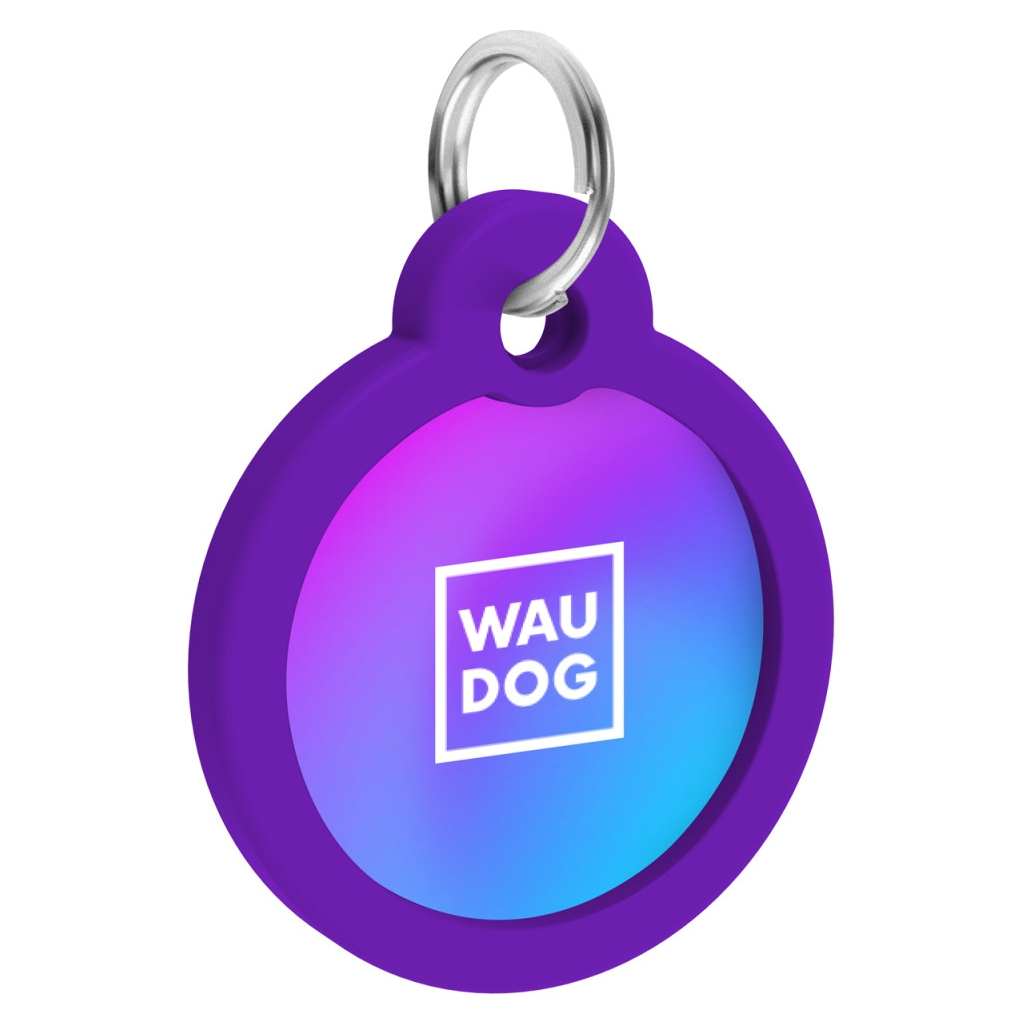 Адресник для тварин WAUDOG Smart ID з QR паспортом "Градієнт фіолетовий", коло 25 мм (225-4034) - зображення 4