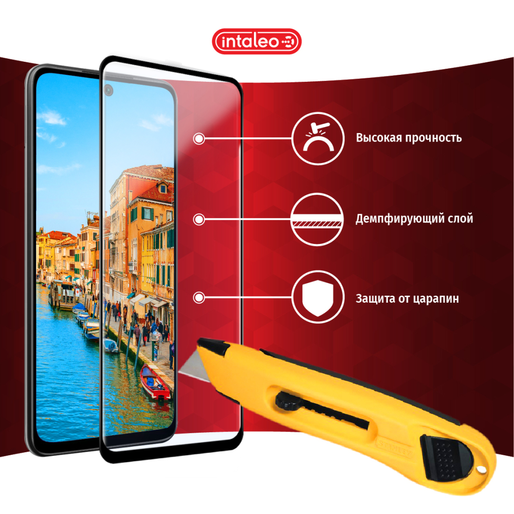 Скло захисне Intaleo Full Glue Xiaomi Redmi 10 Black (1283126517389) - зображення 4