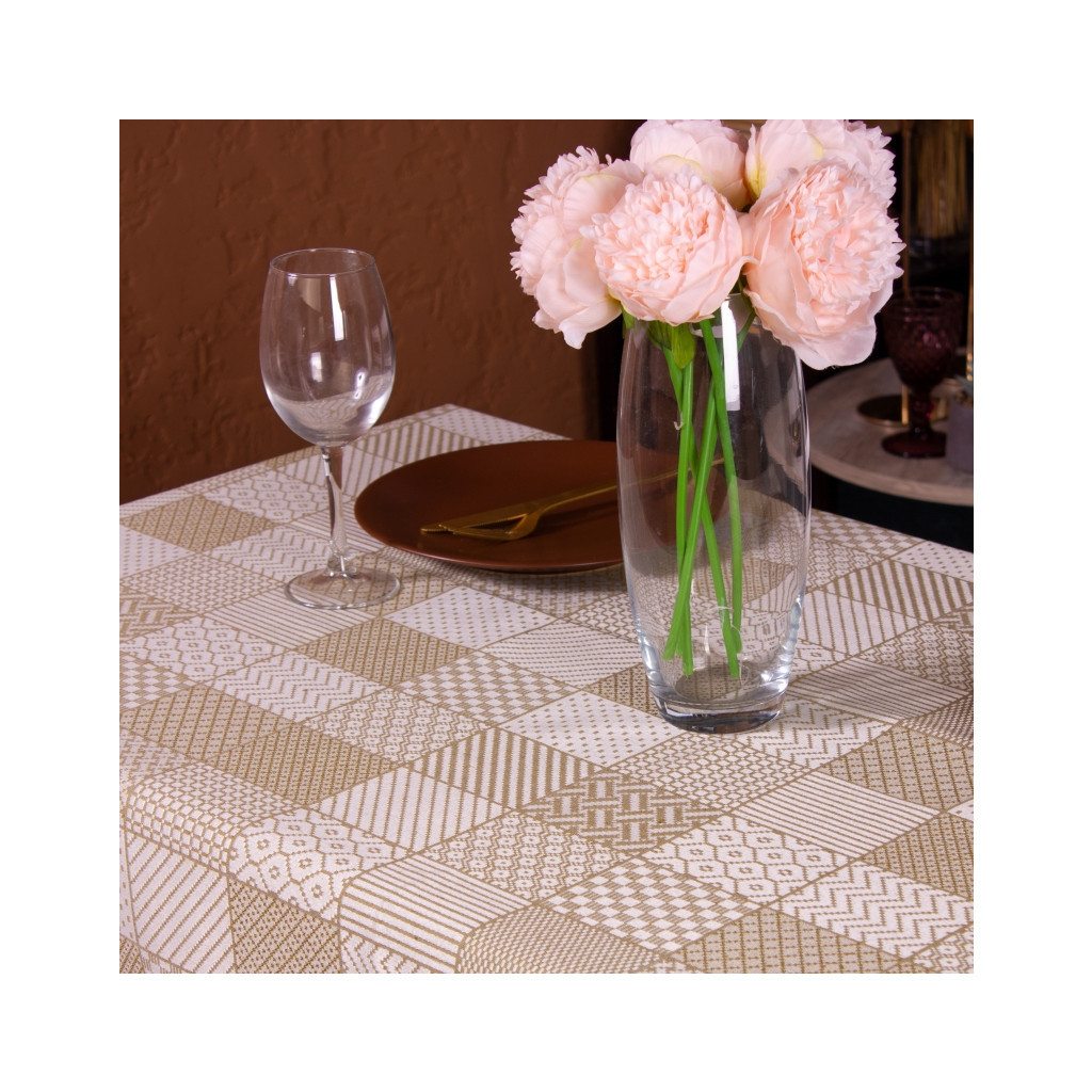 Скатертина MirSon Жакард №301 Jacquard Olive 140x140 см (2200006739180) - зображення 3