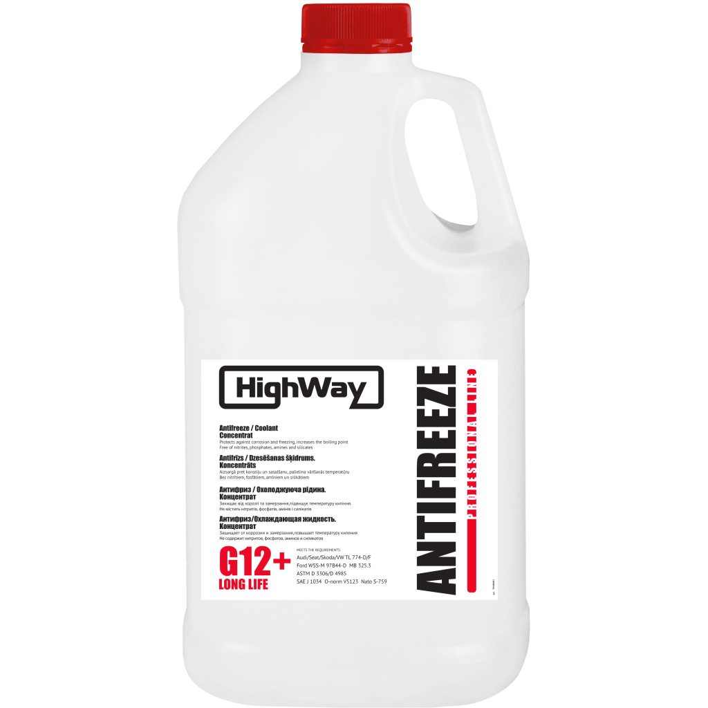 Антифриз HighWay G12+ концентрат червоний 3,78л (701492) - зображення 1