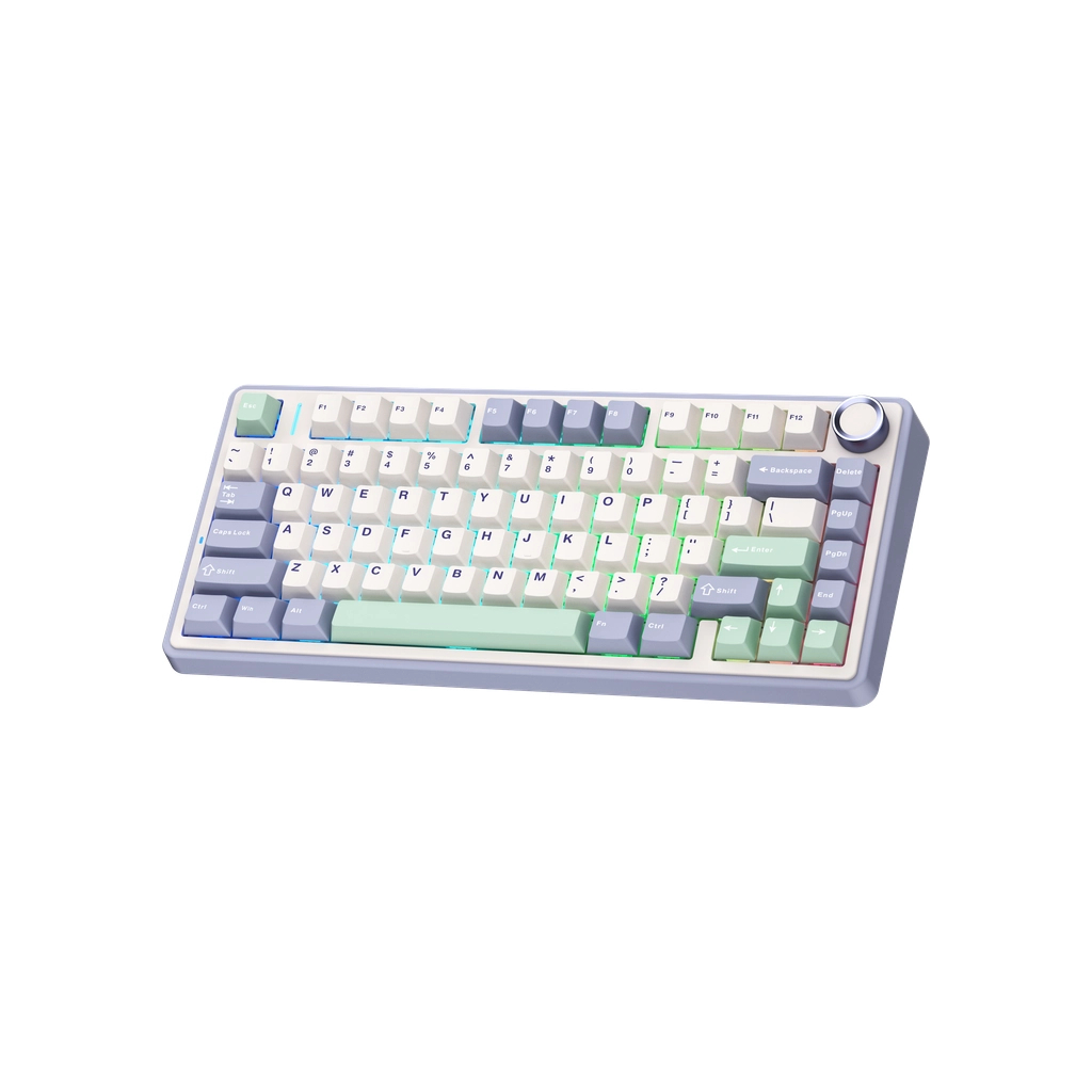Клавіатура Aula F75 Gasket Greywood V3 switch Hot-Swap PBT Wireless/Bluetooth/USB White (6948391208640) - зображення 3
