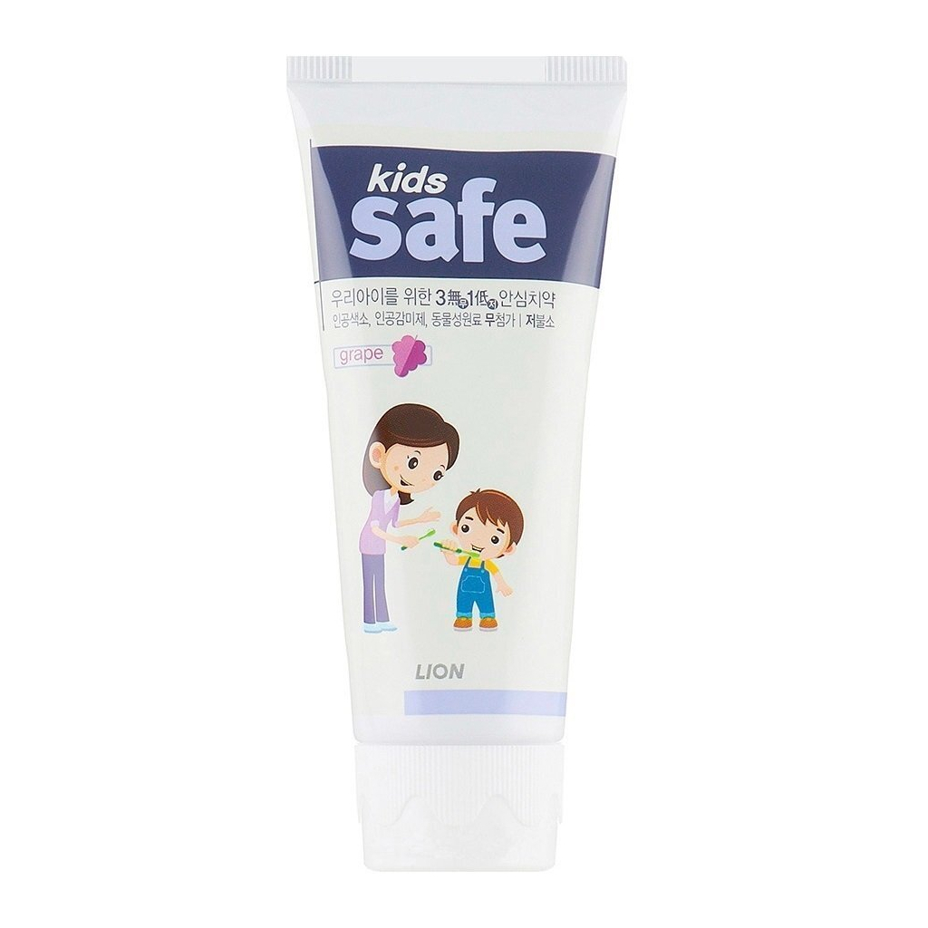 Дитяча зубна паста Lion Kids Safe 3-12 років Виноград, 90 г (8806325611493) - зображення 1
