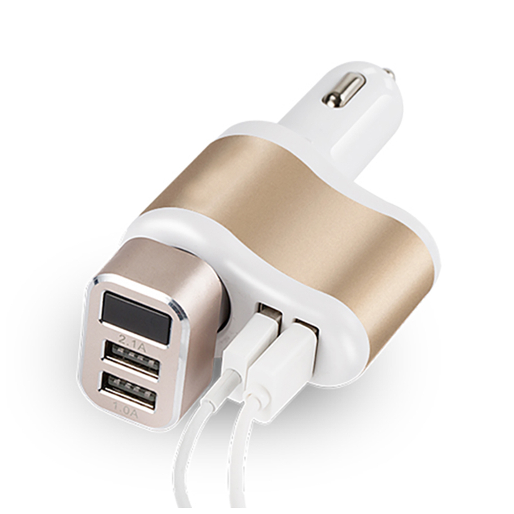 Зарядний пристрій XoKo CC-303 2 USB 2.1A Gold / White (CC-303-GDWH) - зображення 4