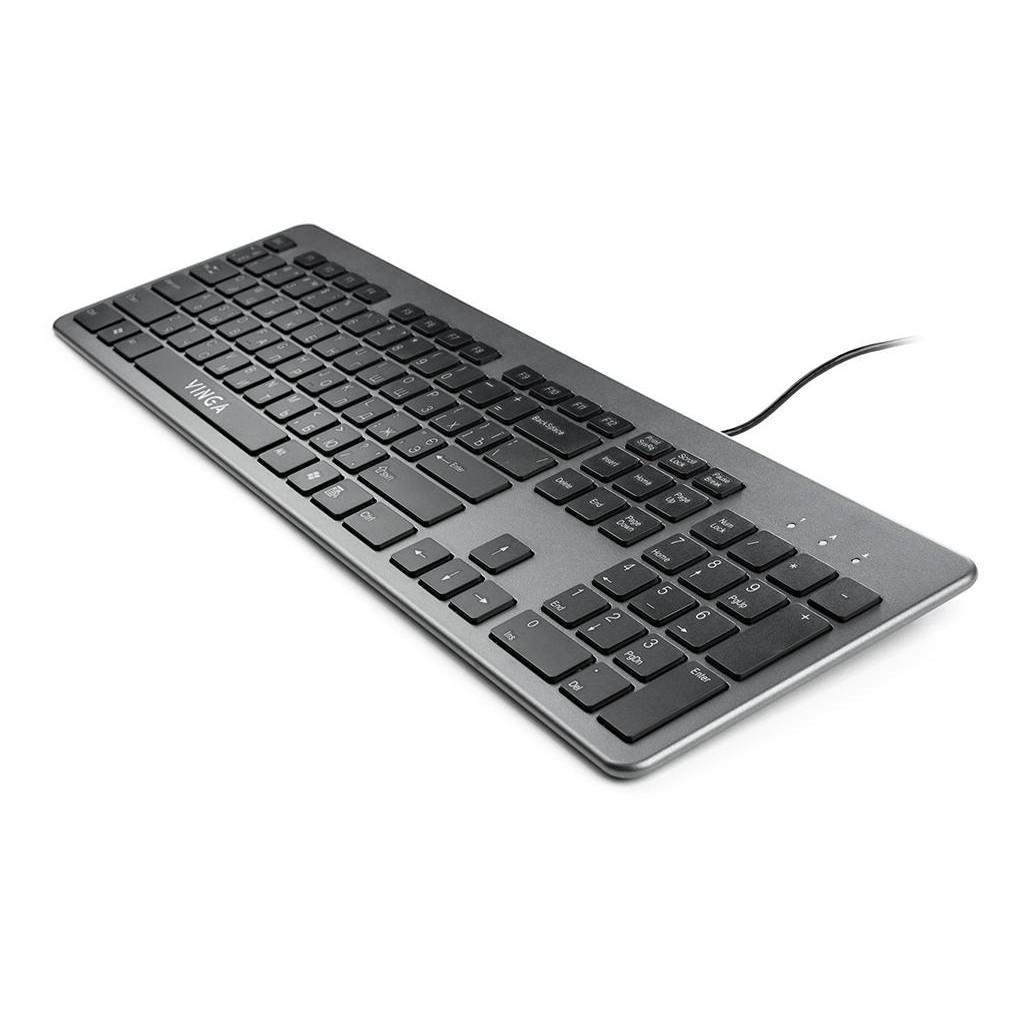 Клавіатура Vinga KB735 black-grey - зображення 3