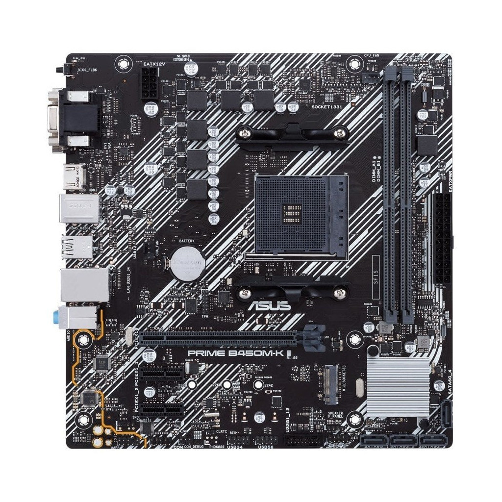 Материнська плата ASUS PRIME B450M-K II - зображення 1