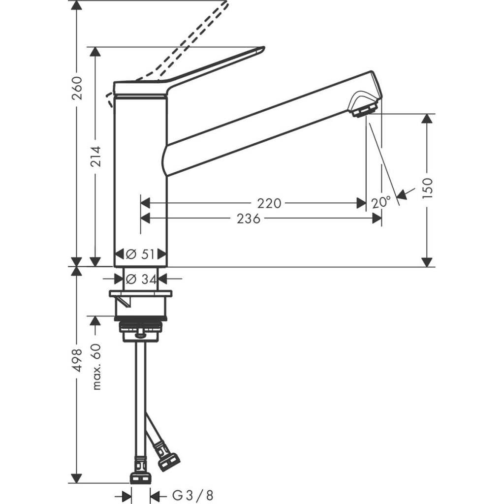 Змішувач Hansgrohe 74802670 - зображення 2