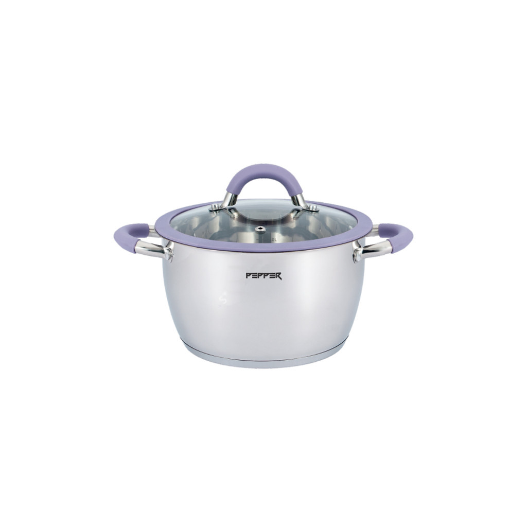 Каструля Pepper Purple Iris Silicone 18 см 2,3 л PR-1109-18 (107785) - зображення 1