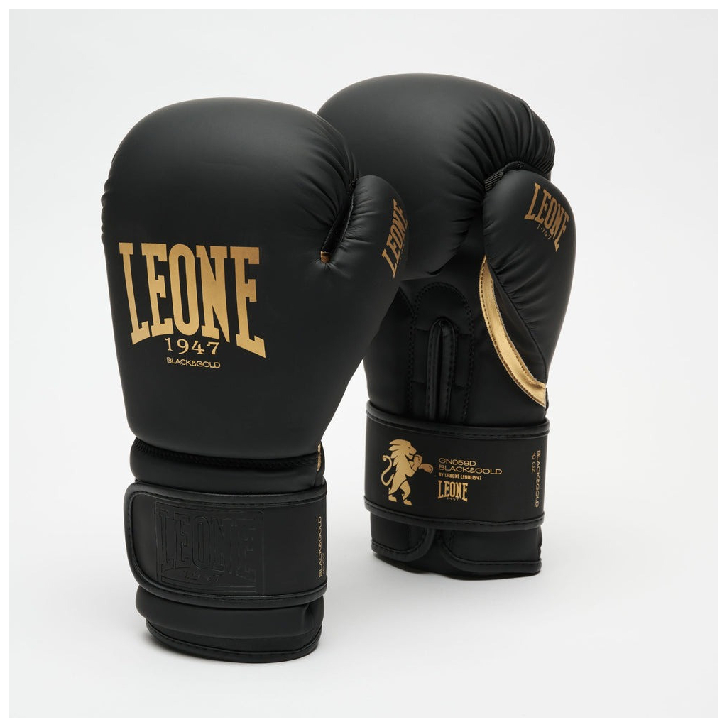 Боксерські рукавички Leone GN059D Black/Gold 14 унцій (GN059D_Bl/Gold_14oz) - зображення 2