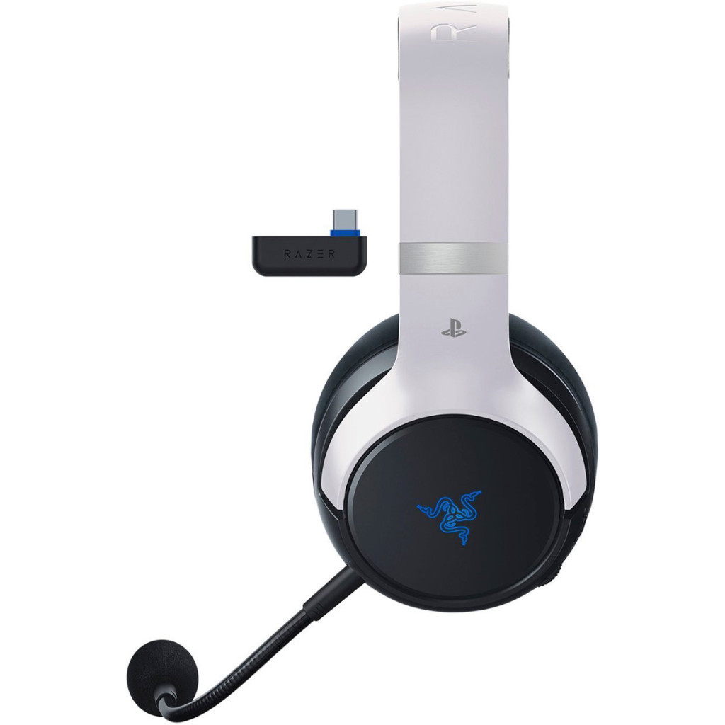 Навушники Razer Kaira Pro Hyperspeed for PS5 Bluetooth White-Black (RZ04-04030200-R3G1) - зображення 3