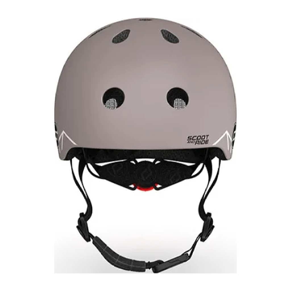Шолом Scoot&Ride 45-51см , коричневий, з ліхтариком (SR-181206-BROWNLINES) - зображення 3