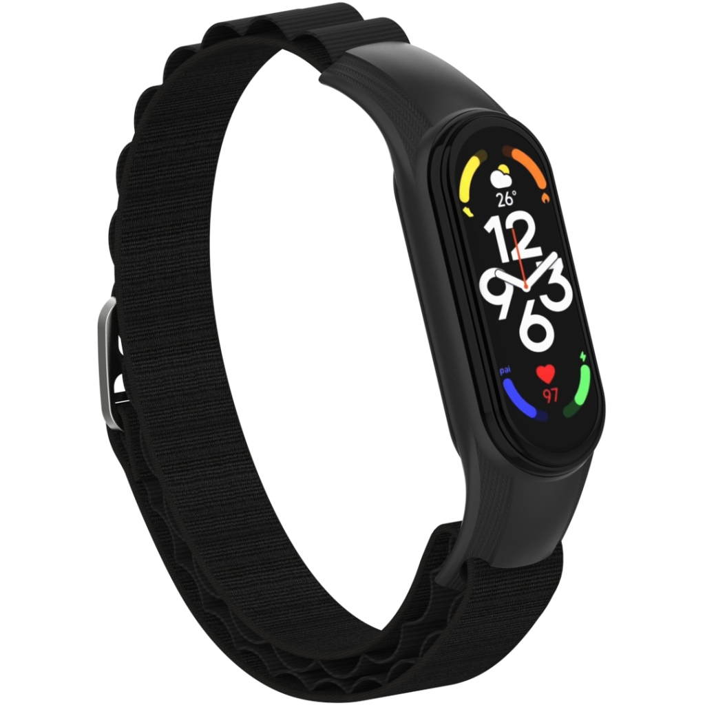 Ремінець до фітнес браслета Armorstandart AlpinaStyle Band для Xiaomi Mi Band 7/6/5/4 Black (ARM64987) - изображение 3