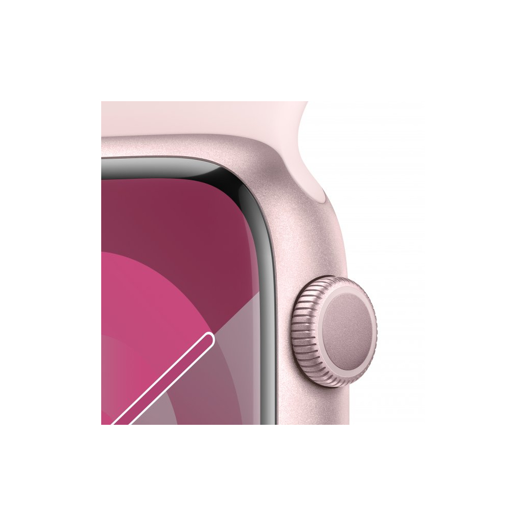 Смарт-годинник Apple Watch Series 9 GPS 41mm Pink Aluminium Case with Light Pink Sport Band - S/M (MR933QP/A) - зображення 3