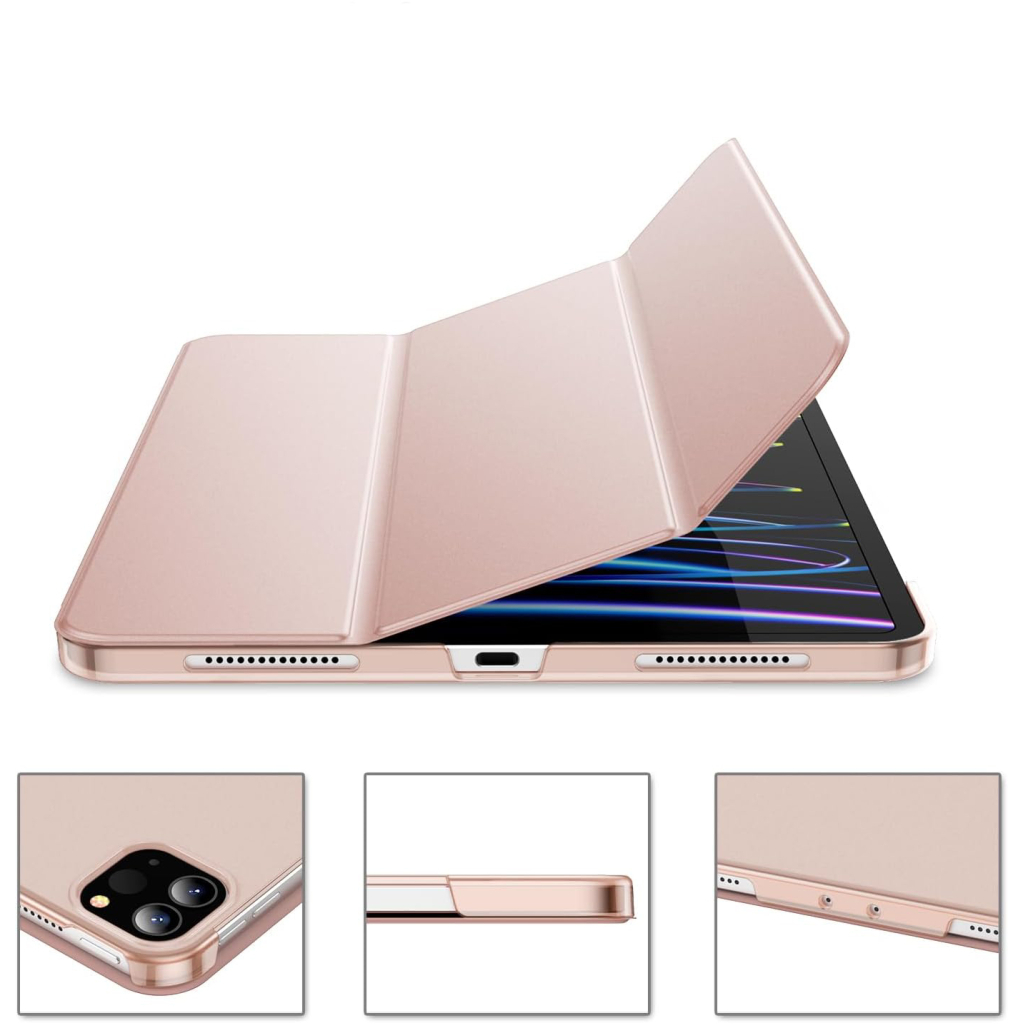 Чохол до планшета BeCover Tri Fold Hard Apple iPad Pro 12.9 2020/2021/2022 Pink (711721) - зображення 3