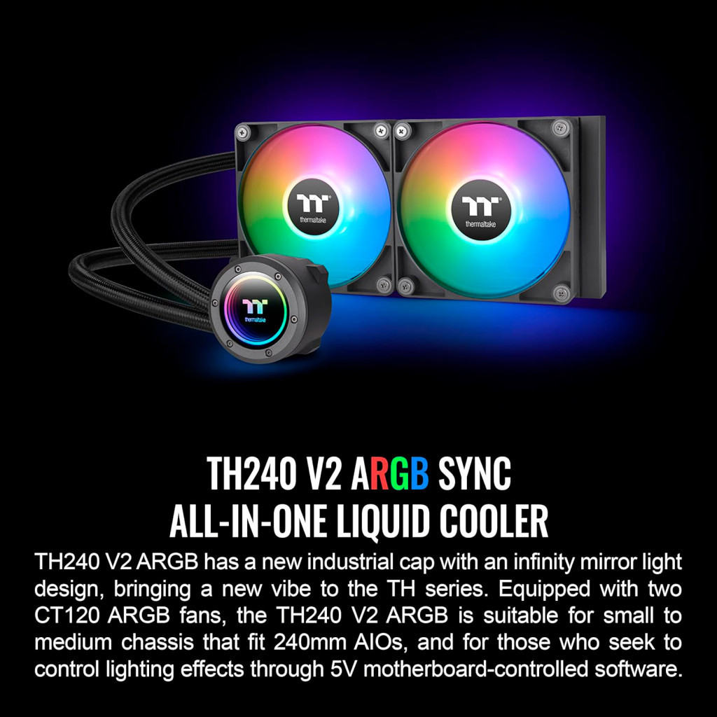 Система рідинного охолодження ThermalTake TH240 V2 ARGB Sync (CL-W361-PL12SW-A) - зображення 8