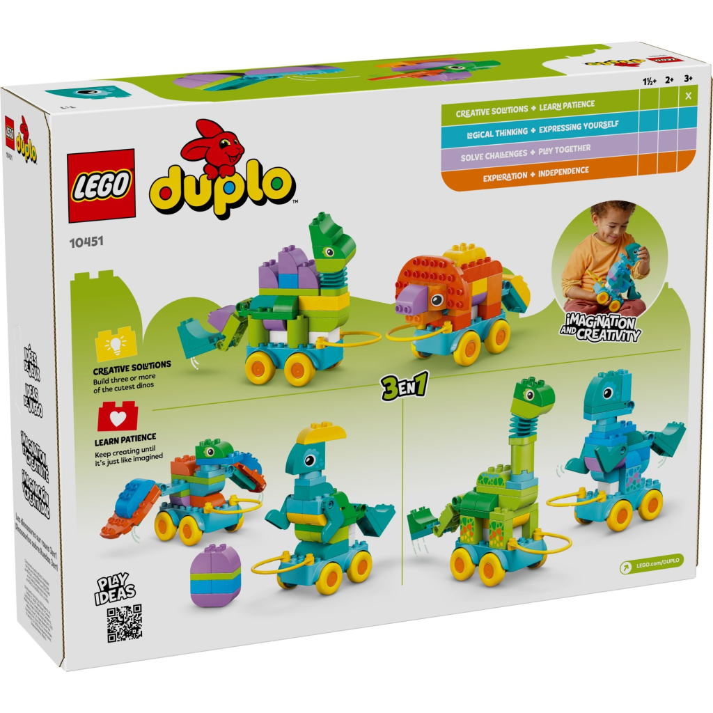 Конструктор LEGO DUPLO Динозаври на колесах 3 в 1 (10451) - зображення 8