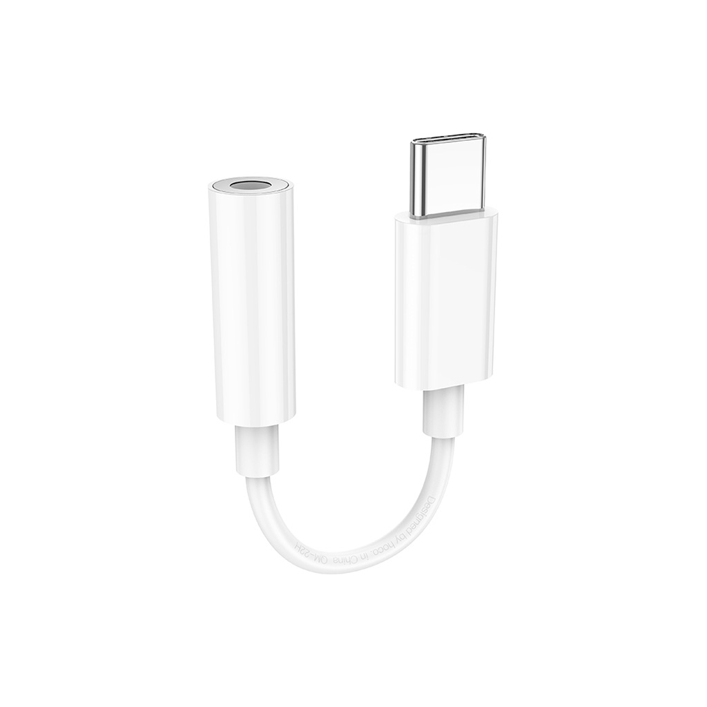 Перехідник USB-C M to 3.5mm F LS35 white HOCO (6931474790767) - зображення 1