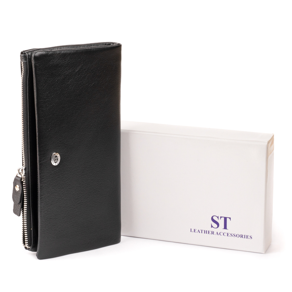 Гаманець ST Leather Зі шкіри Чорний (19310) - зображення 8