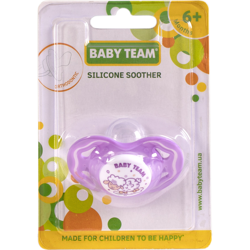 Пустушка Baby Team Силіконова ортодонтична від 6 місяців (4824428030113) - зображення 3