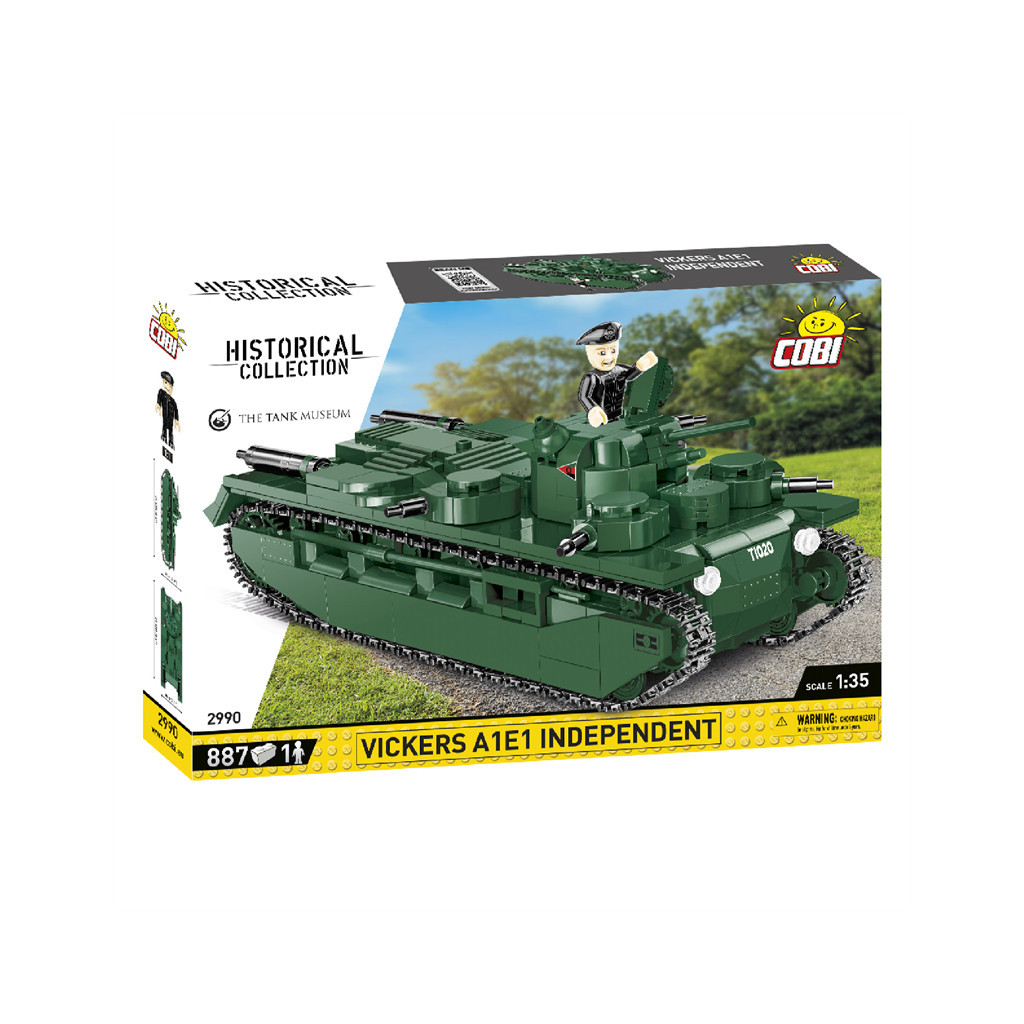 Конструктор Cobi Перша Світова Війна Танк Віккерс A1E1 Незалежний, 886 деталей (COBI-2990) - зображення 1