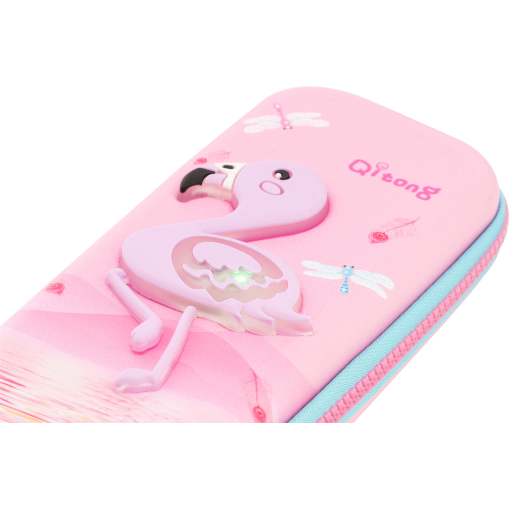 Пенал Cool For School з LED-аплікацією 1 відділення Рожевий (QT-5759-Pink) - зображення 3