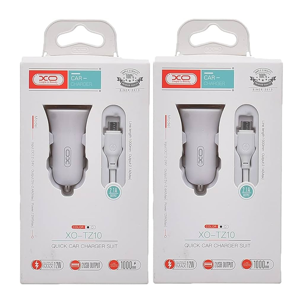 Зарядний пристрій XO TZ10 2.4A/2 USB + Type-C White (XO-TZ10-TC-WH) - зображення 3