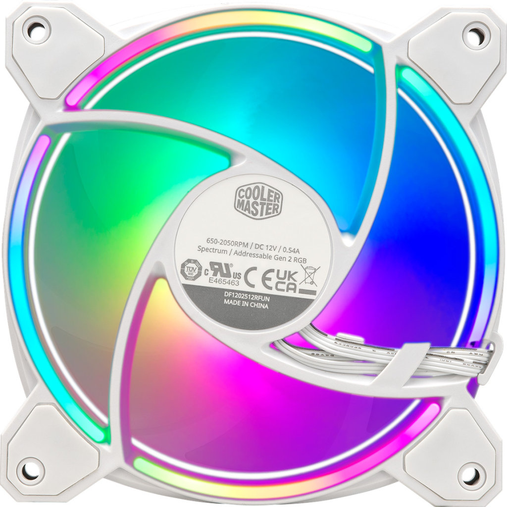 Кулер до корпусу CoolerMaster MasterFan MF120 Halo2 3 in 1 White (MFL-B2DW-213P2-R2) - зображення 4