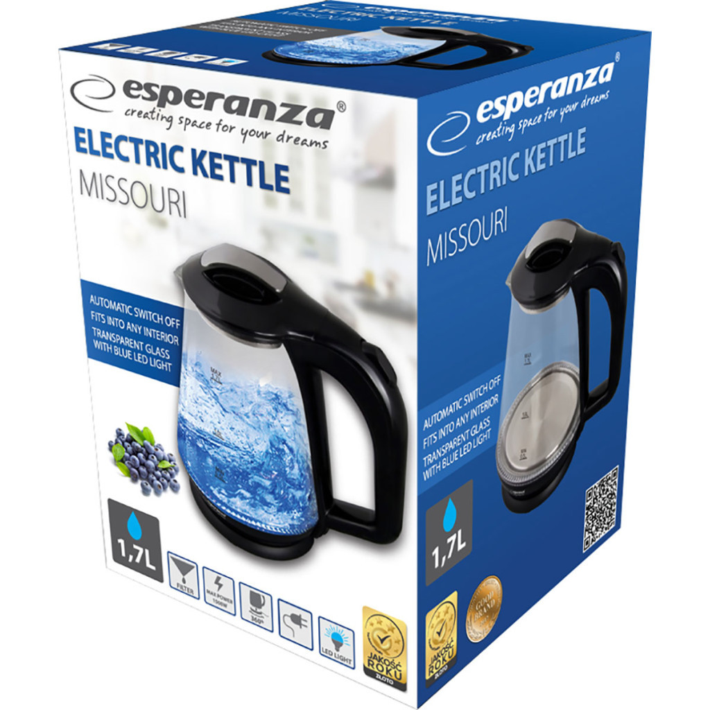 Електрочайник Esperanza EKK 024 K (EKK024K) - зображення 3