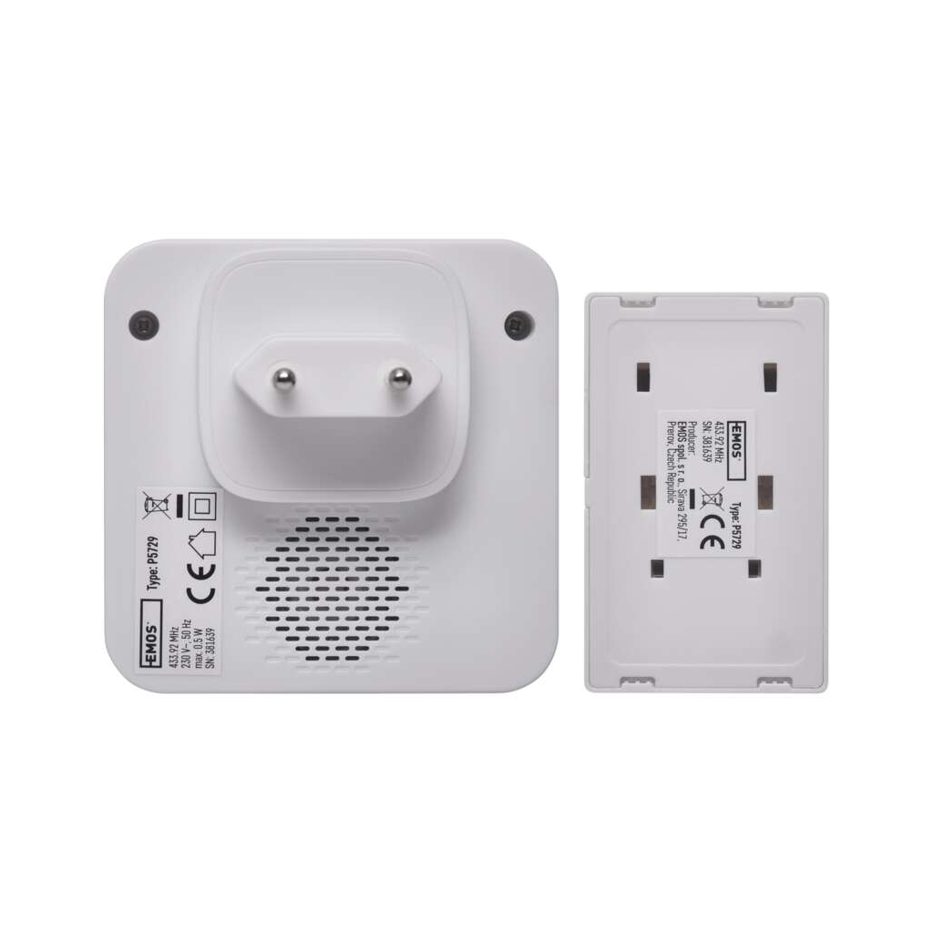 Дверний дзвінок EMOS бездротовий P5731 220В 2 приймачі (180м) (P5731) - picture 11