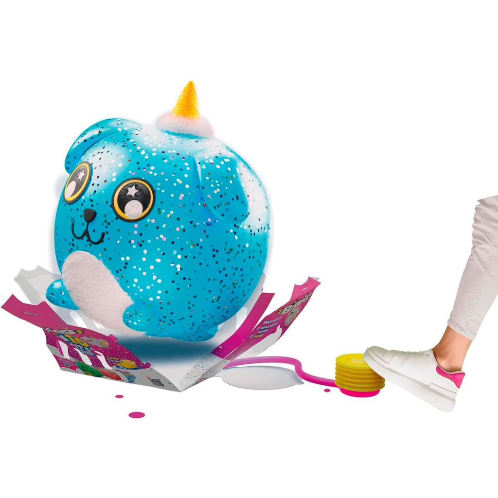 М'яка іграшка Biggies серії Fantasy - Синій песик (надувна іграшка, насос) (BIG001-UD) - зображення 7