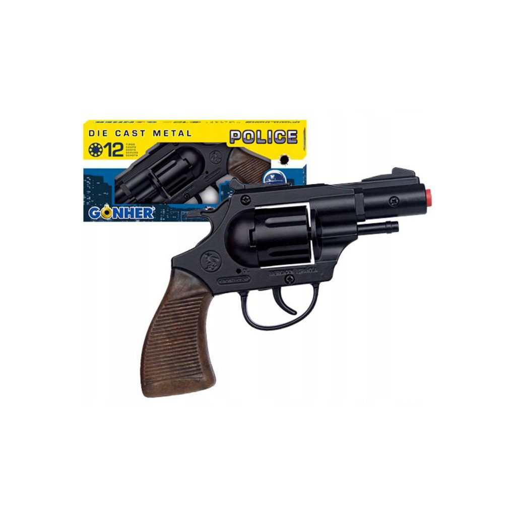 Іграшкова зброя Gonher Револьвер поліцейский 12-зарядний (38/6) - зображення 4