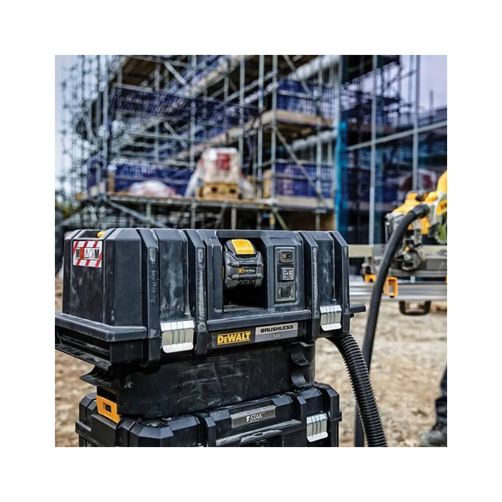 Пилосос будівельний DeWALT 54В XR FLEXVOLT Li-lon, довжина шланга 2.4 м, 7.5 кг, 2x6Ah (DCV586MT2) - зображення 5